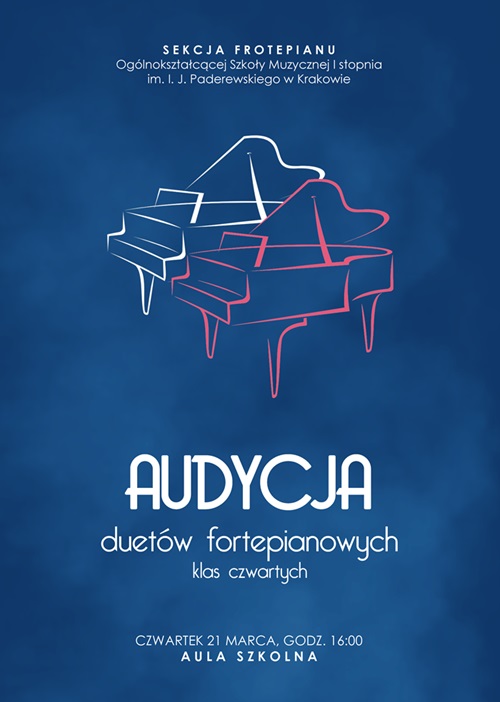 Audycja duetów fortepianowych klas czwartych